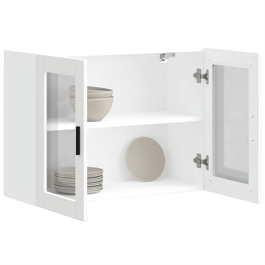 Keukenbovenkast met glazen deur Porto wit is nu te koop bij PeponiXL, paradijselijk wonen!