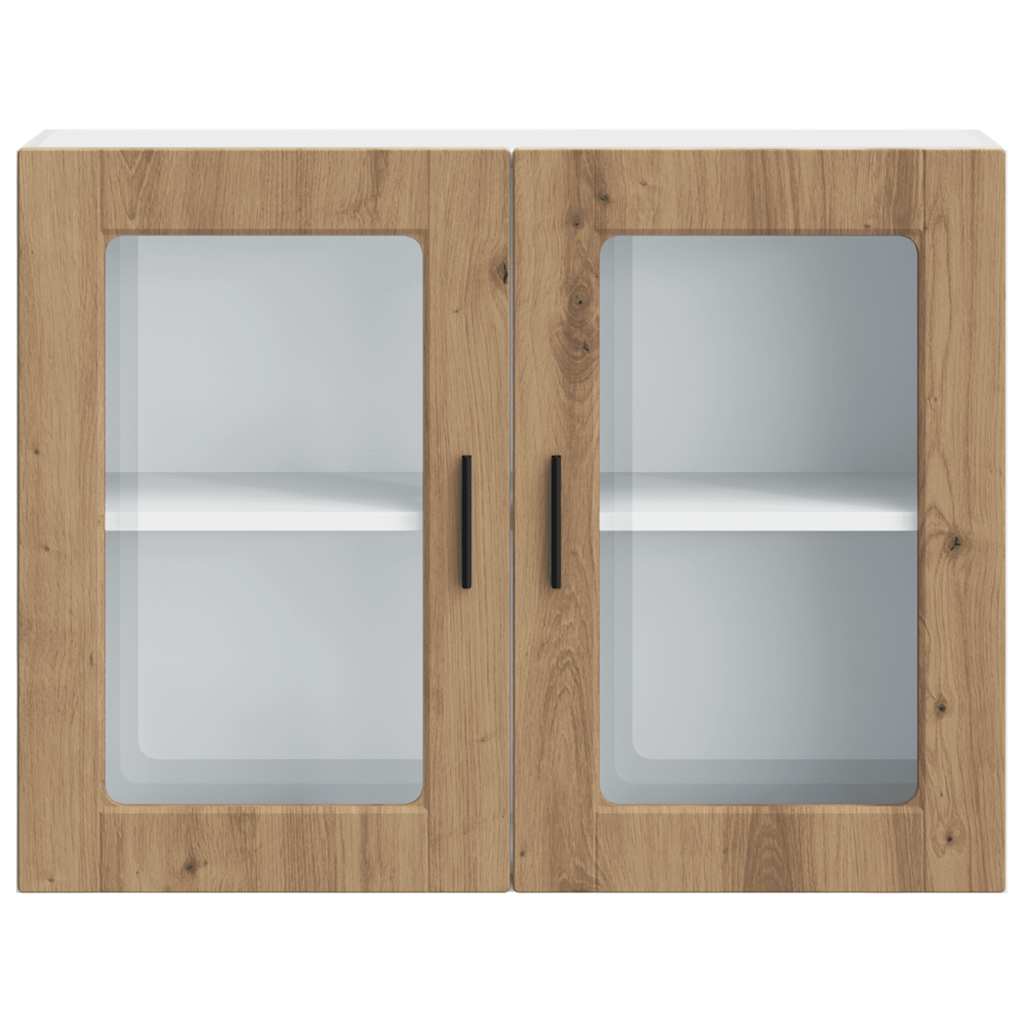 Keukenbovenkast met glazen deur Porto artisanaal eikenkleur is nu te koop bij PeponiXL, paradijselijk wonen!