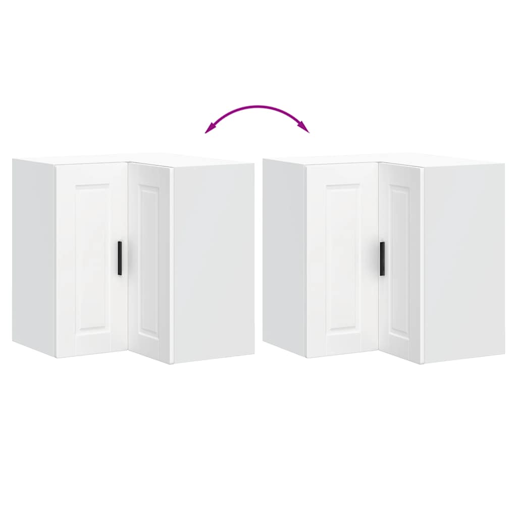 Keukenwandhoekkast Porto bewerkt hout wit is nu te koop bij PeponiXL, paradijselijk wonen!