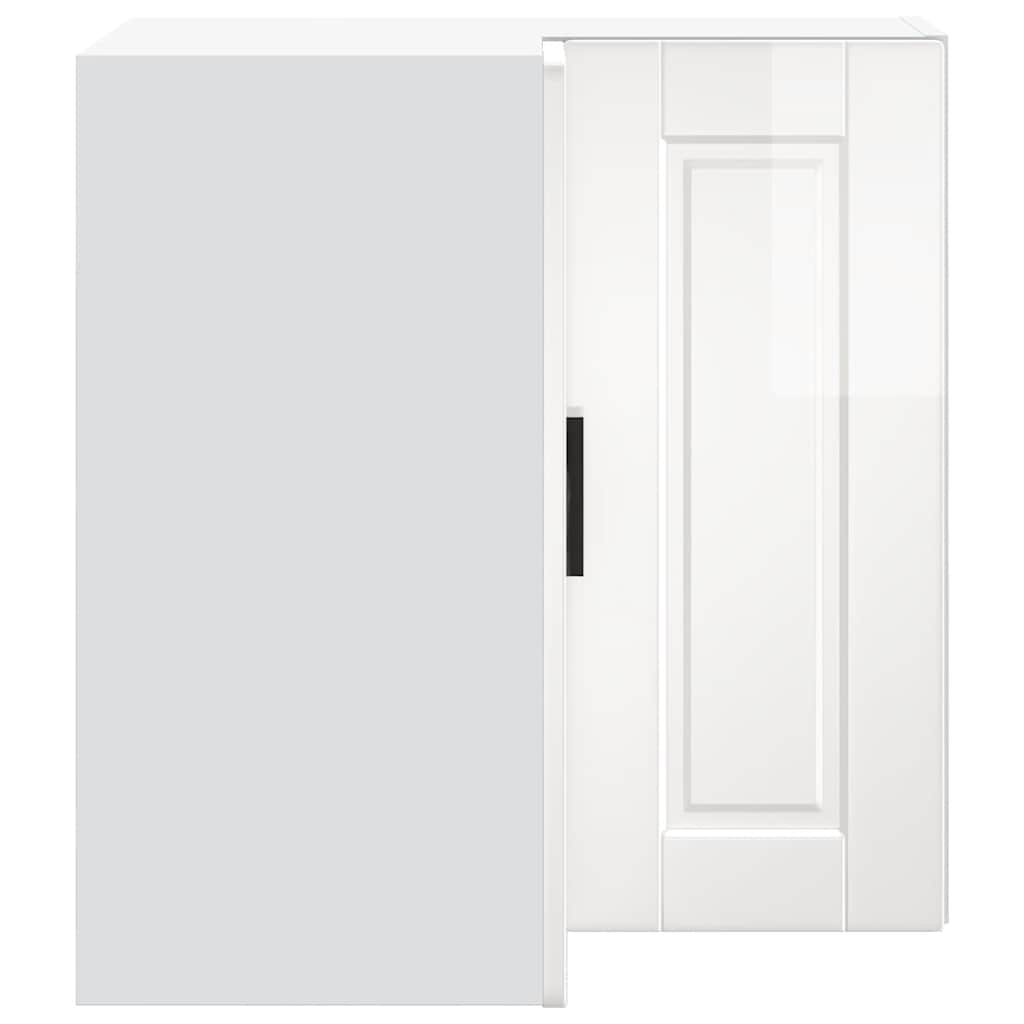 Keukenwandhoekkast Porto bewerkt hout hoogglans wit is nu te koop bij PeponiXL, paradijselijk wonen!