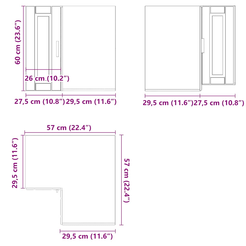 Keukenwandhoekkast Porto bewerkt hout hoogglans wit is nu te koop bij PeponiXL, paradijselijk wonen!