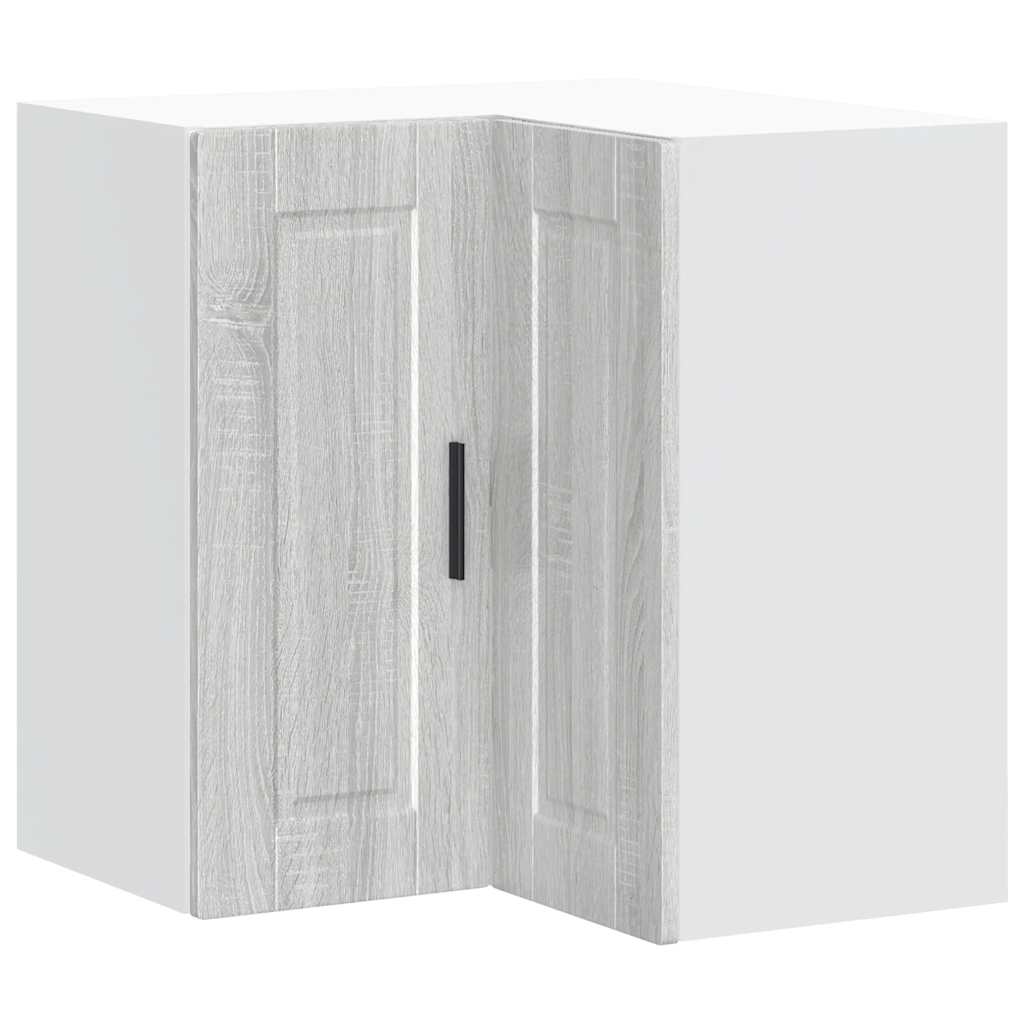 Keuken hoekkast "Porto" bewerkt hout grijs sonoma eiken is nu te koop bij PeponiXL, paradijselijk wonen!