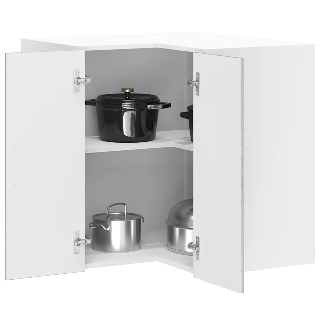 Keuken hoekkast "Porto" bewerkt hout grijs sonoma eiken is nu te koop bij PeponiXL, paradijselijk wonen!