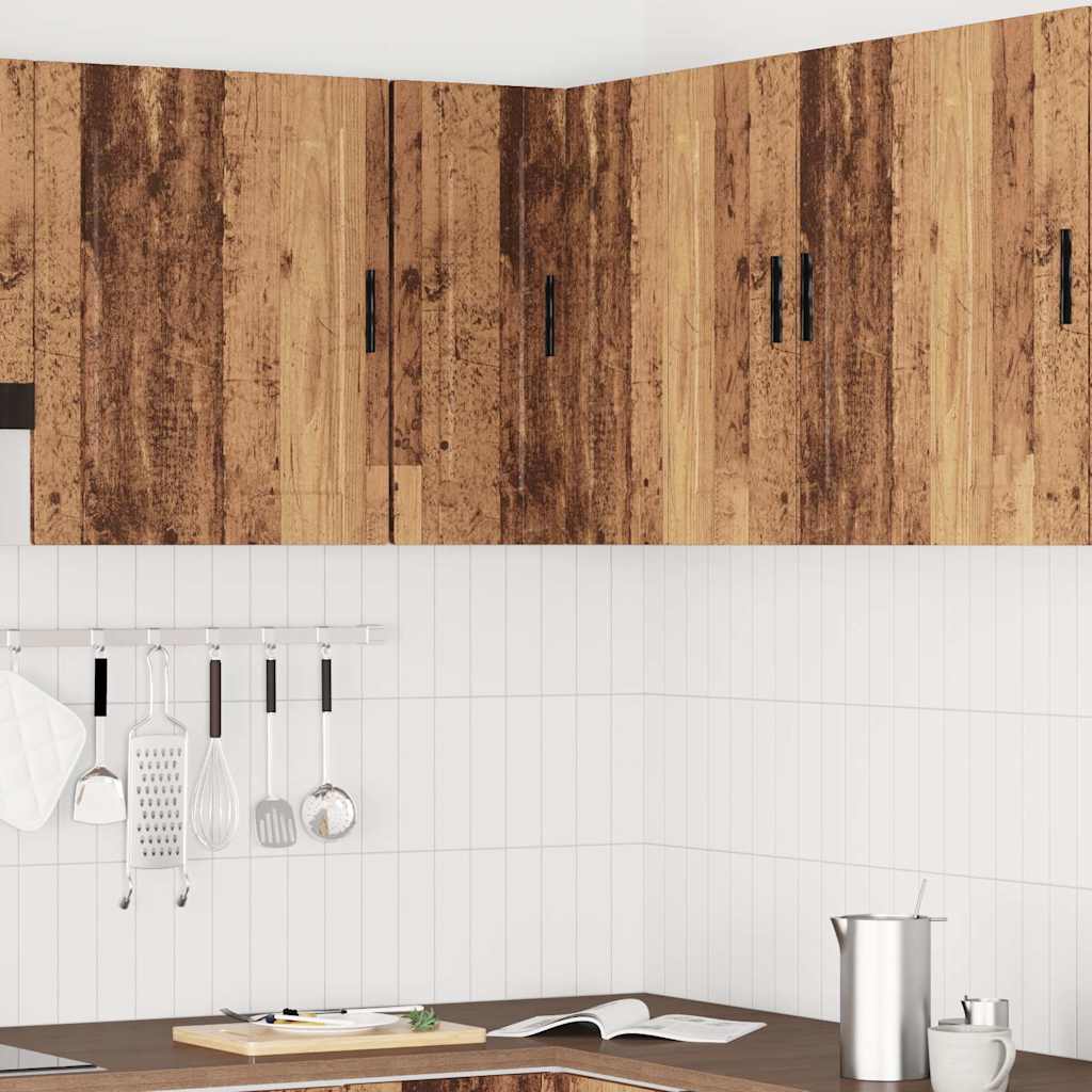 Keuken hoekkast "Porto" bewerkt hout oud houtkleurig is nu te koop bij PeponiXL, paradijselijk wonen!