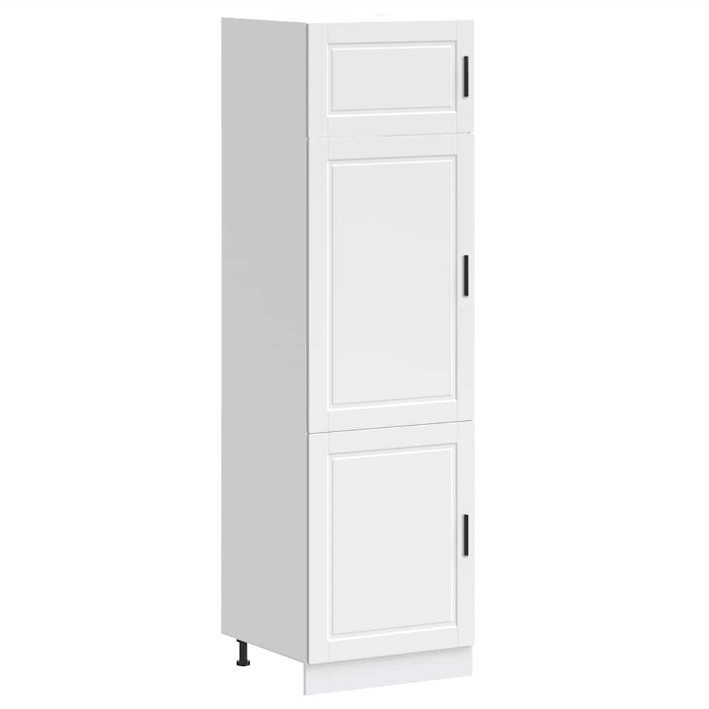 Keukenkast Porto bewerkt hout wit is nu te koop bij PeponiXL, paradijselijk wonen!