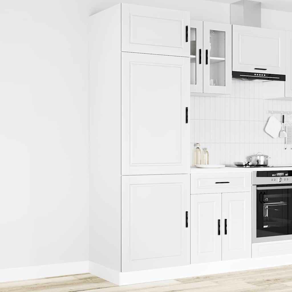 Keukenkast Porto bewerkt hout wit is nu te koop bij PeponiXL, paradijselijk wonen!