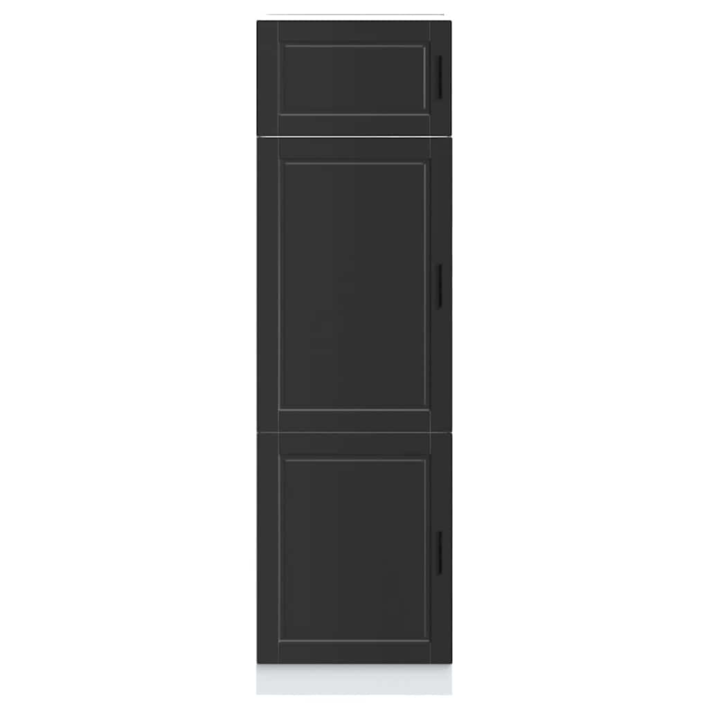 Keukenkast Porto bewerkt hout zwart is nu te koop bij PeponiXL, paradijselijk wonen!