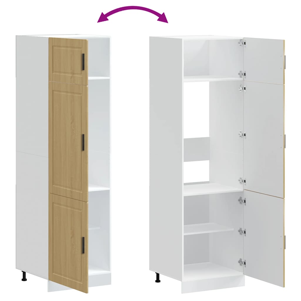 Keukenkast Porto bewerkt hout sonoma eikenkleurig is nu te koop bij PeponiXL, paradijselijk wonen!