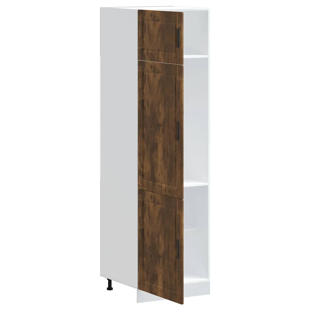 Keukenkast Porto bewerkt hout gerookt eikenkleurig is nu te koop bij PeponiXL, paradijselijk wonen!