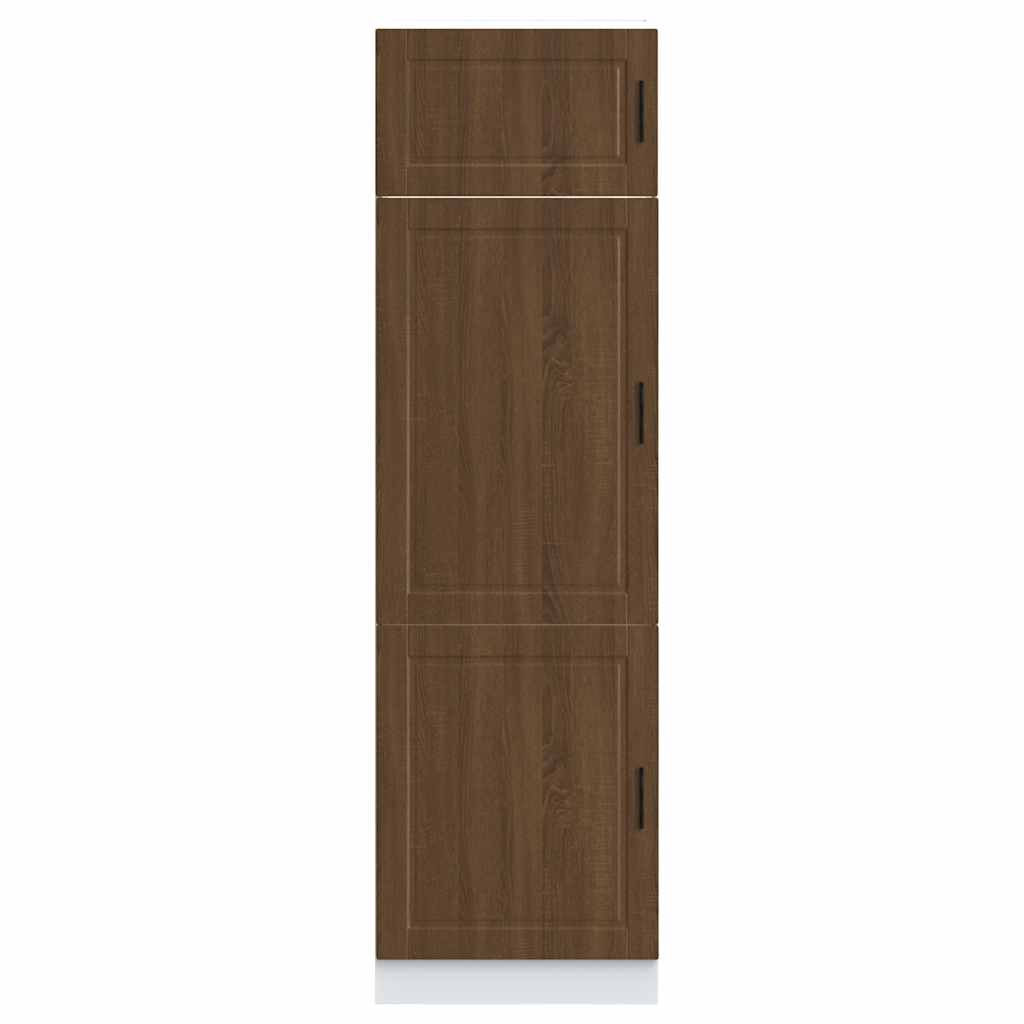 Keukenkast Porto bewerkt hout bruin eikenkleur is nu te koop bij PeponiXL, paradijselijk wonen!