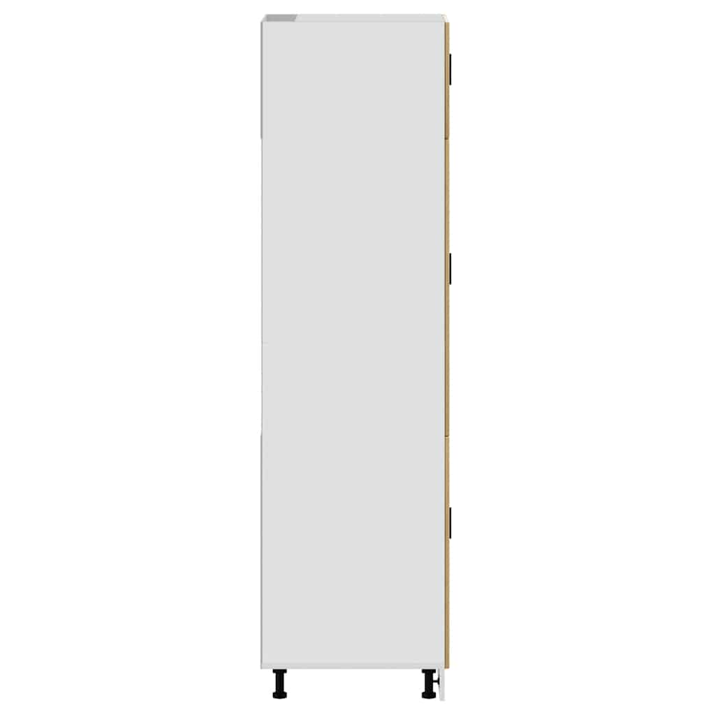 Keukenkast Porto bewerkt hout artisanaal eikenkleur is nu te koop bij PeponiXL, paradijselijk wonen!