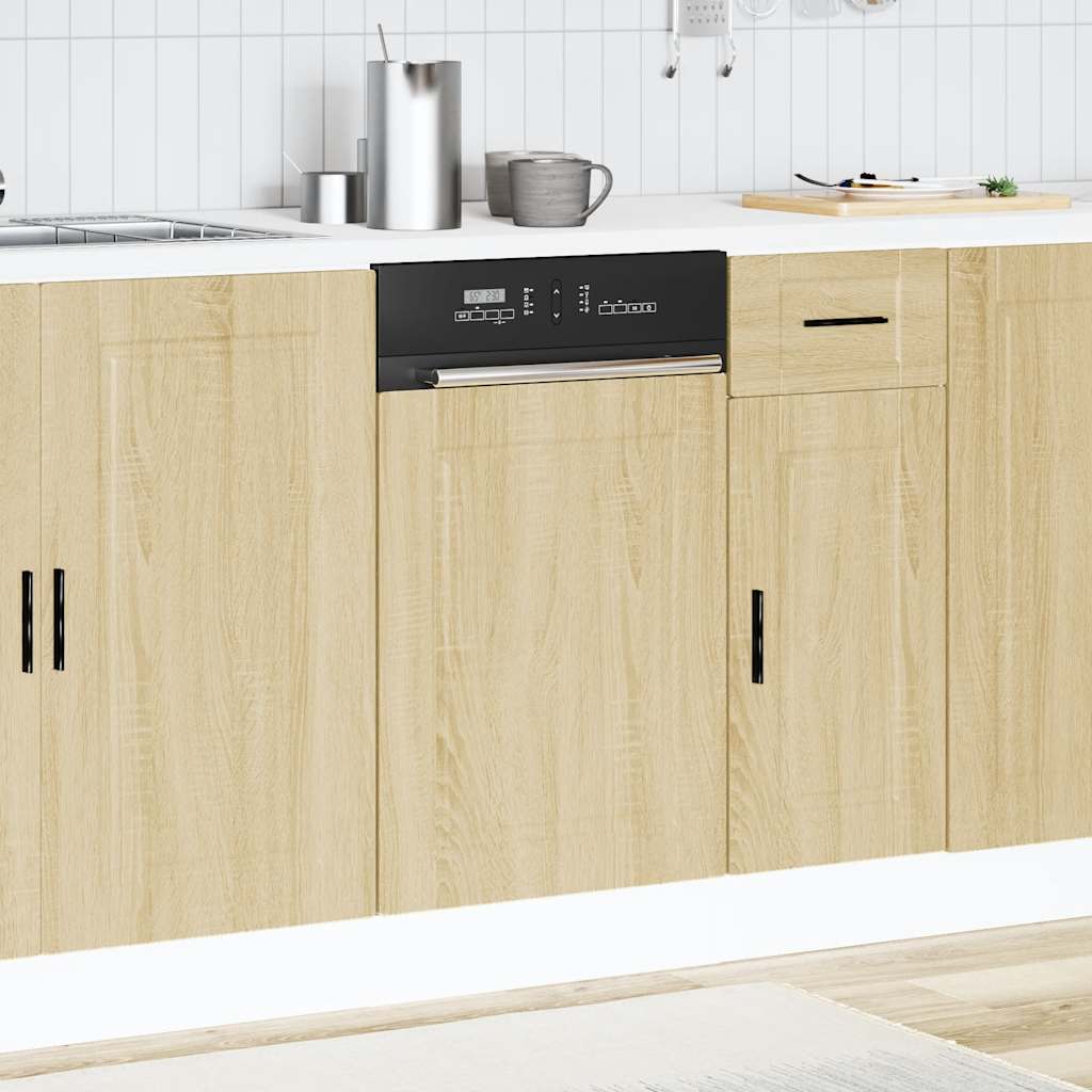 Vaatwaspaneel Porto 45x1,5x57 cm bewerkt hout sonoma eikenkleur is nu te koop bij PeponiXL, paradijselijk wonen!