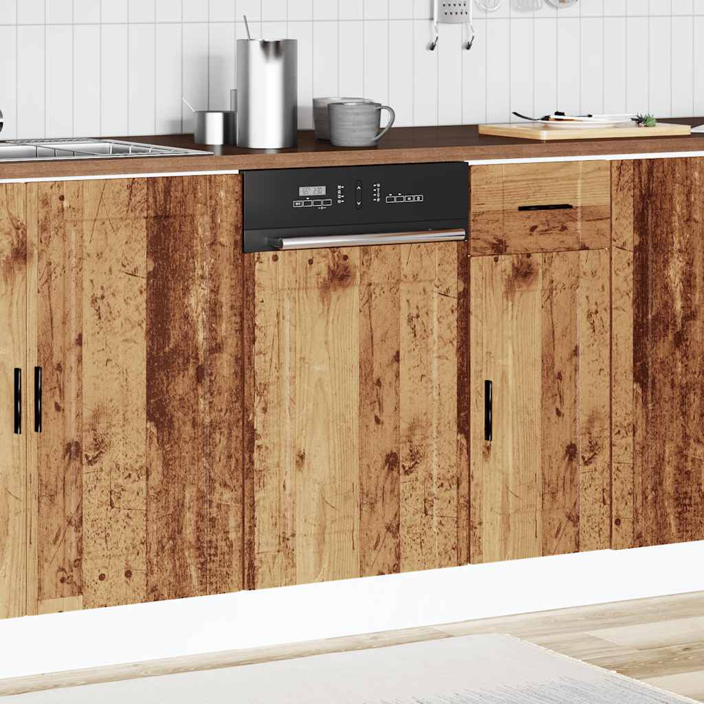 Vaatwaspaneel Porto 45x1,5x57 cm bewerkt hout oud houtkleurig is nu te koop bij PeponiXL, paradijselijk wonen!
