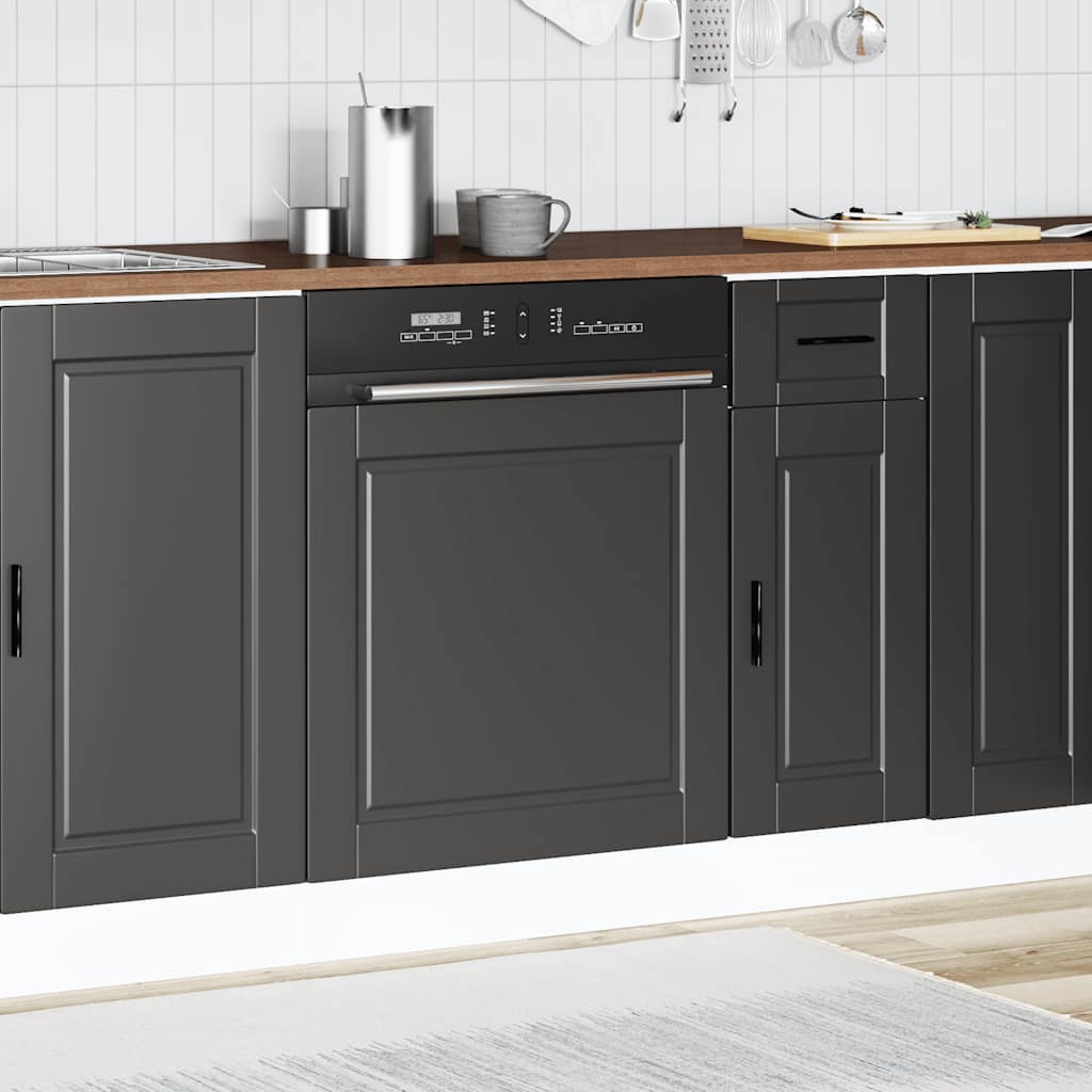Vaatwaspaneel Porto 60x1,5x57 cm bewerkt hout zwart is nu te koop bij PeponiXL, paradijselijk wonen!