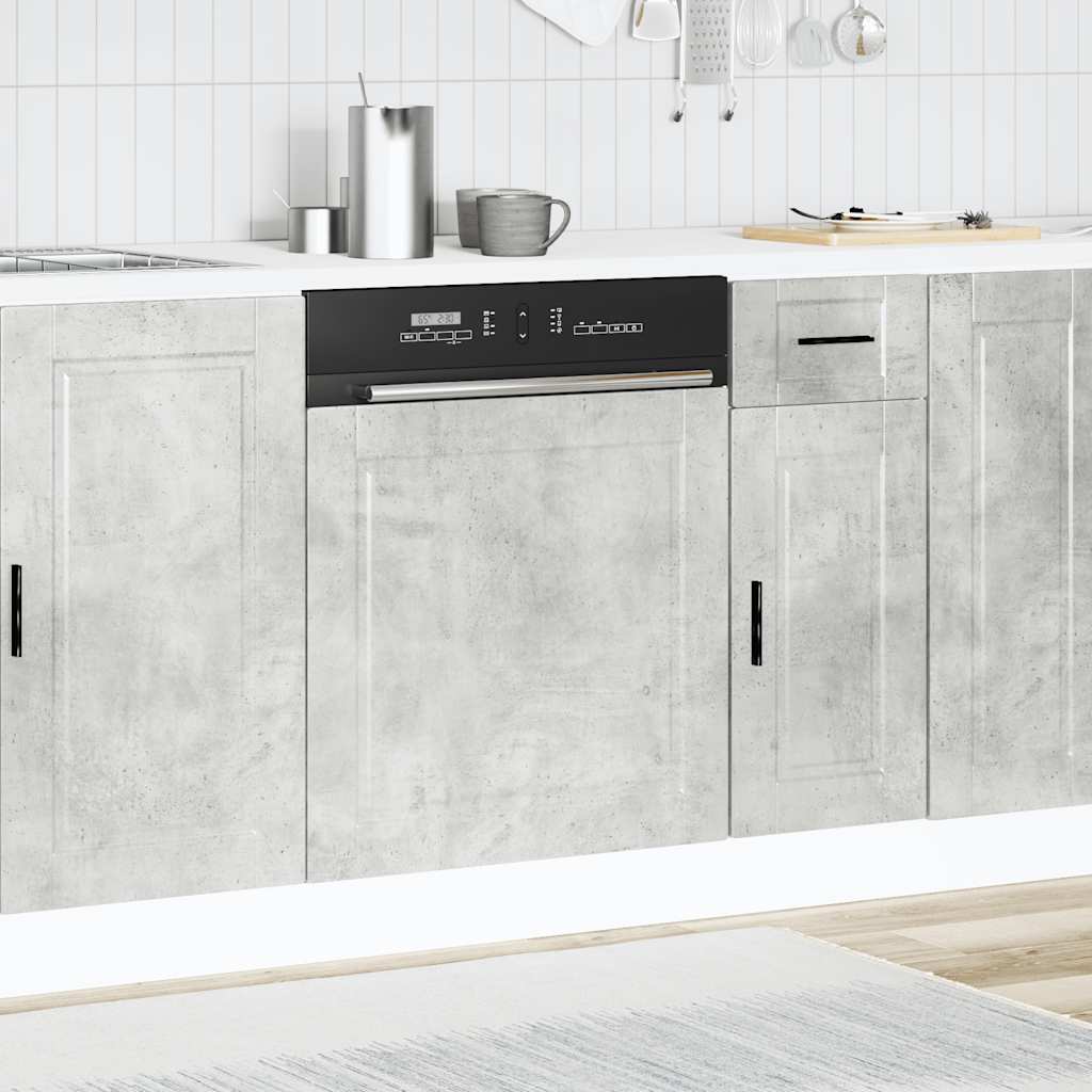 Vaatwaspaneel Porto 60x1,5x57 cm bewerkt hout betongrijs is nu te koop bij PeponiXL, paradijselijk wonen!