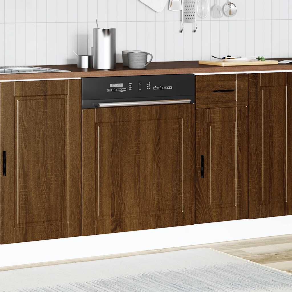 Vaatwaspaneel Porto 60x1,5x57 cm bewerkt hout bruin eikenkleur is nu te koop bij PeponiXL, paradijselijk wonen!