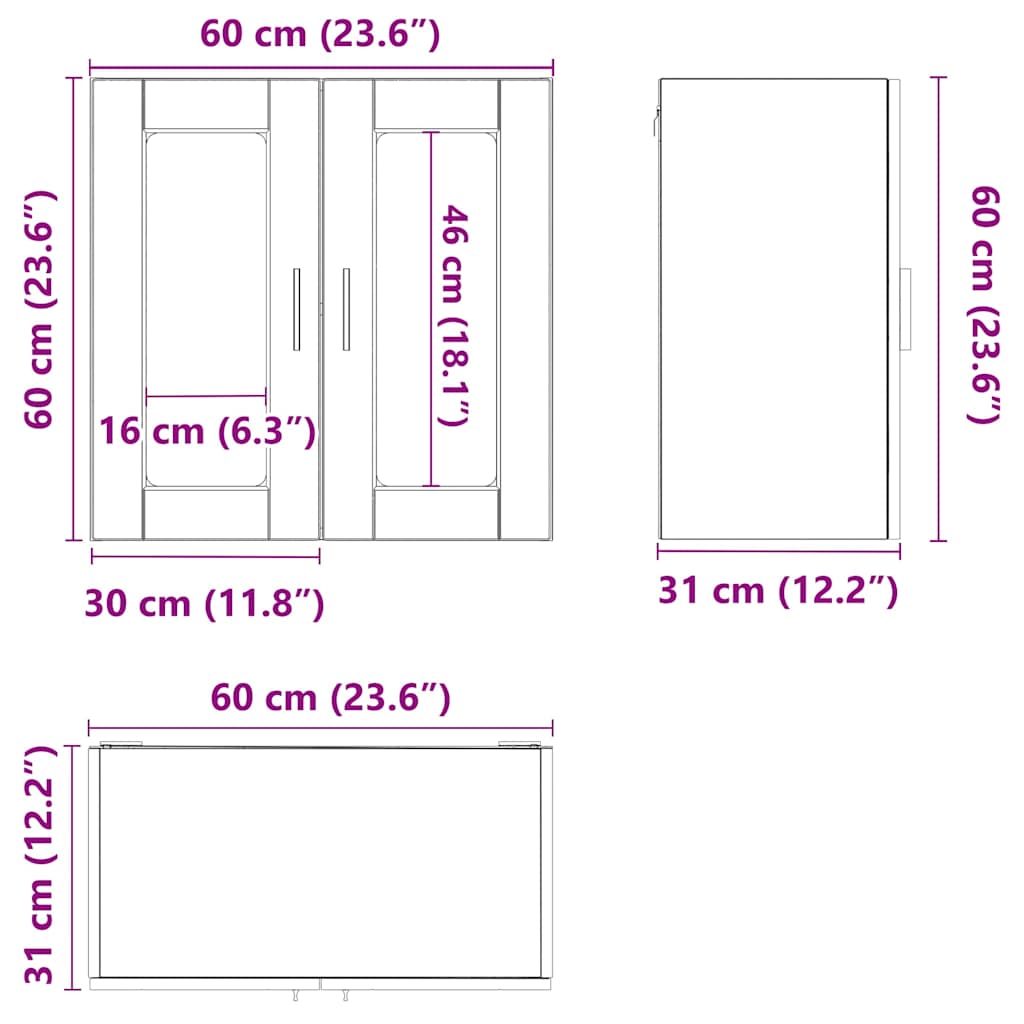 Keukenbovenkast met glazen deur Porto bruin eikenkleur is nu te koop bij PeponiXL, paradijselijk wonen!