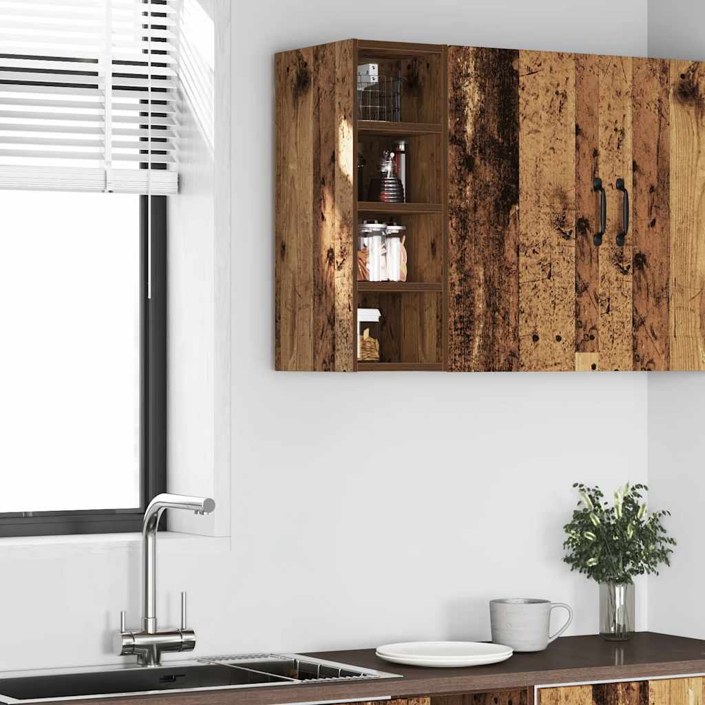 Bovenkast Riga 20x29,5x60 cm bewerkt hout oud houtkleurig is nu te koop bij PeponiXL, paradijselijk wonen!