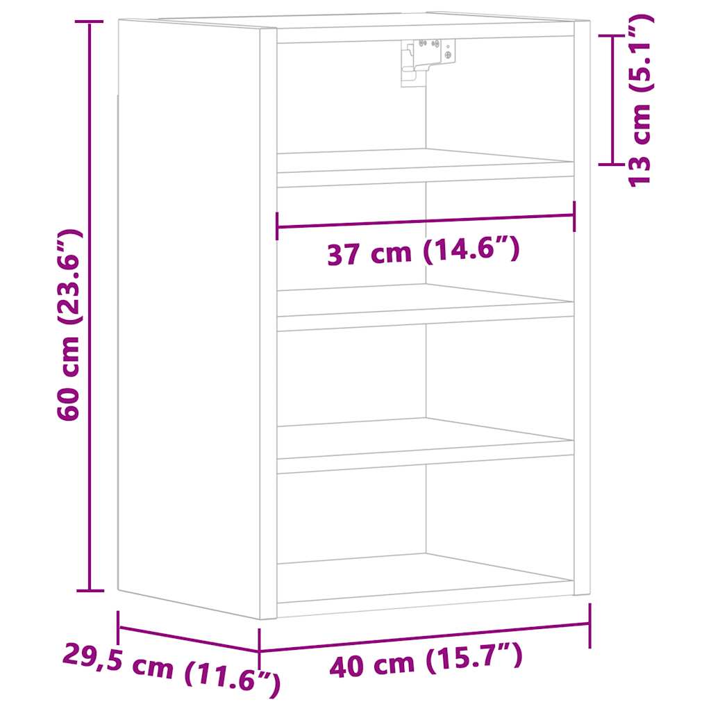 Bovenkast Riga 40x29,5x60 cm bewerkt hout betongrijs is nu te koop bij PeponiXL, paradijselijk wonen!