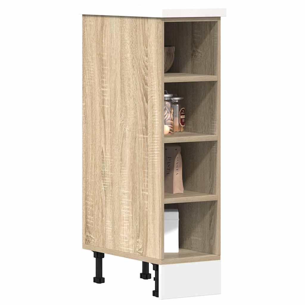 Onderkast 20x44,5x81,5 cm bewerkt hout sonoma eikenkleurig is nu te koop bij PeponiXL, paradijselijk wonen!