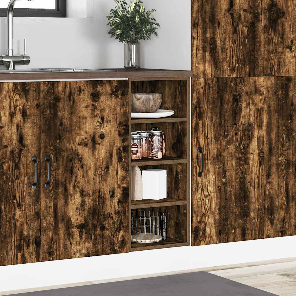 Onderkast Riga 30x44,5x81,5 cm bewerkt hout gerookt eikenkleurig is nu te koop bij PeponiXL, paradijselijk wonen!