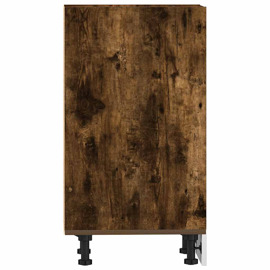 Onderkast Riga 30x44,5x81,5 cm bewerkt hout gerookt eikenkleurig is nu te koop bij PeponiXL, paradijselijk wonen!