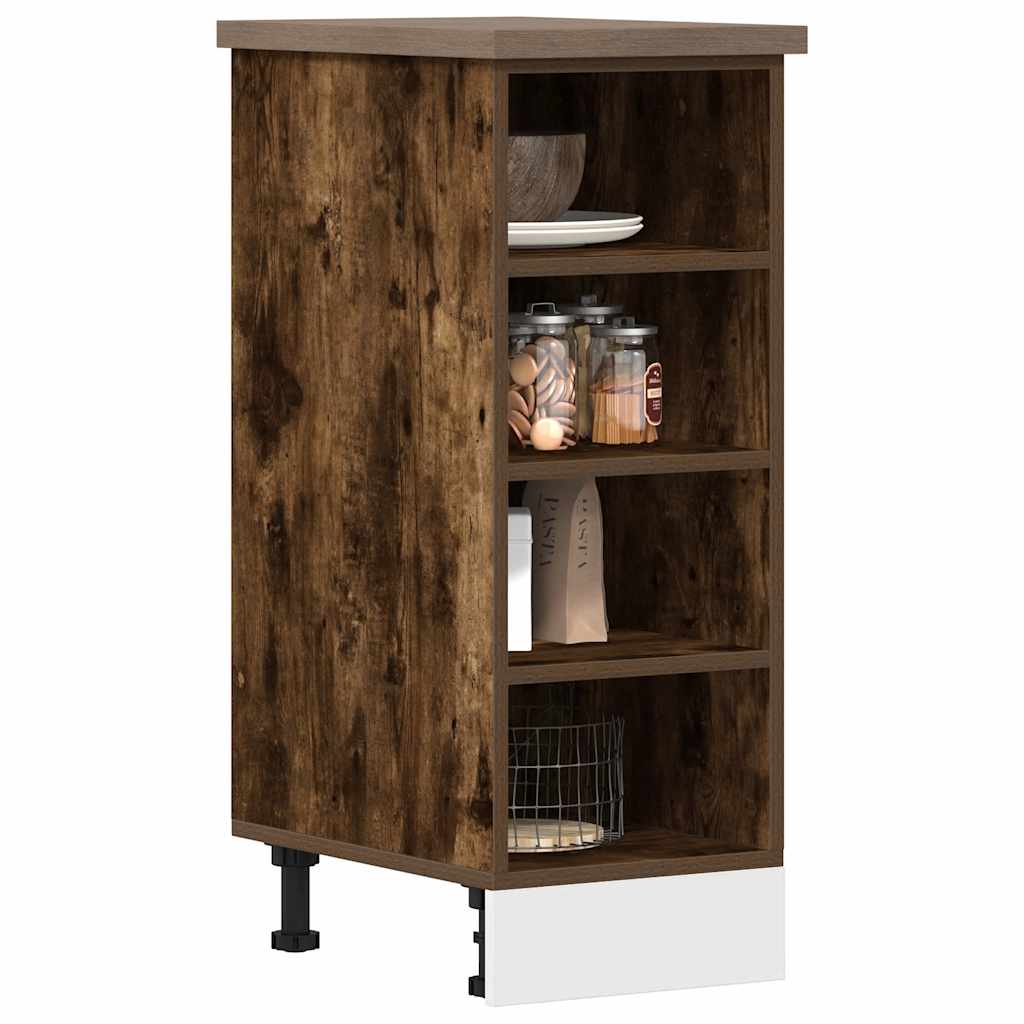 Onderkast Riga 30x44,5x81,5 cm bewerkt hout gerookt eikenkleurig is nu te koop bij PeponiXL, paradijselijk wonen!