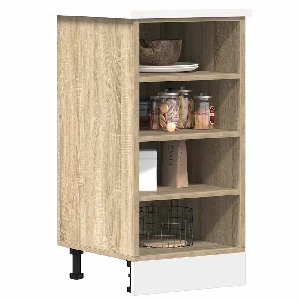 Onderkast Riga 40x44,5x81,5 cm bewerkt hout sonoma eikenkleurig is nu te koop bij PeponiXL, paradijselijk wonen!