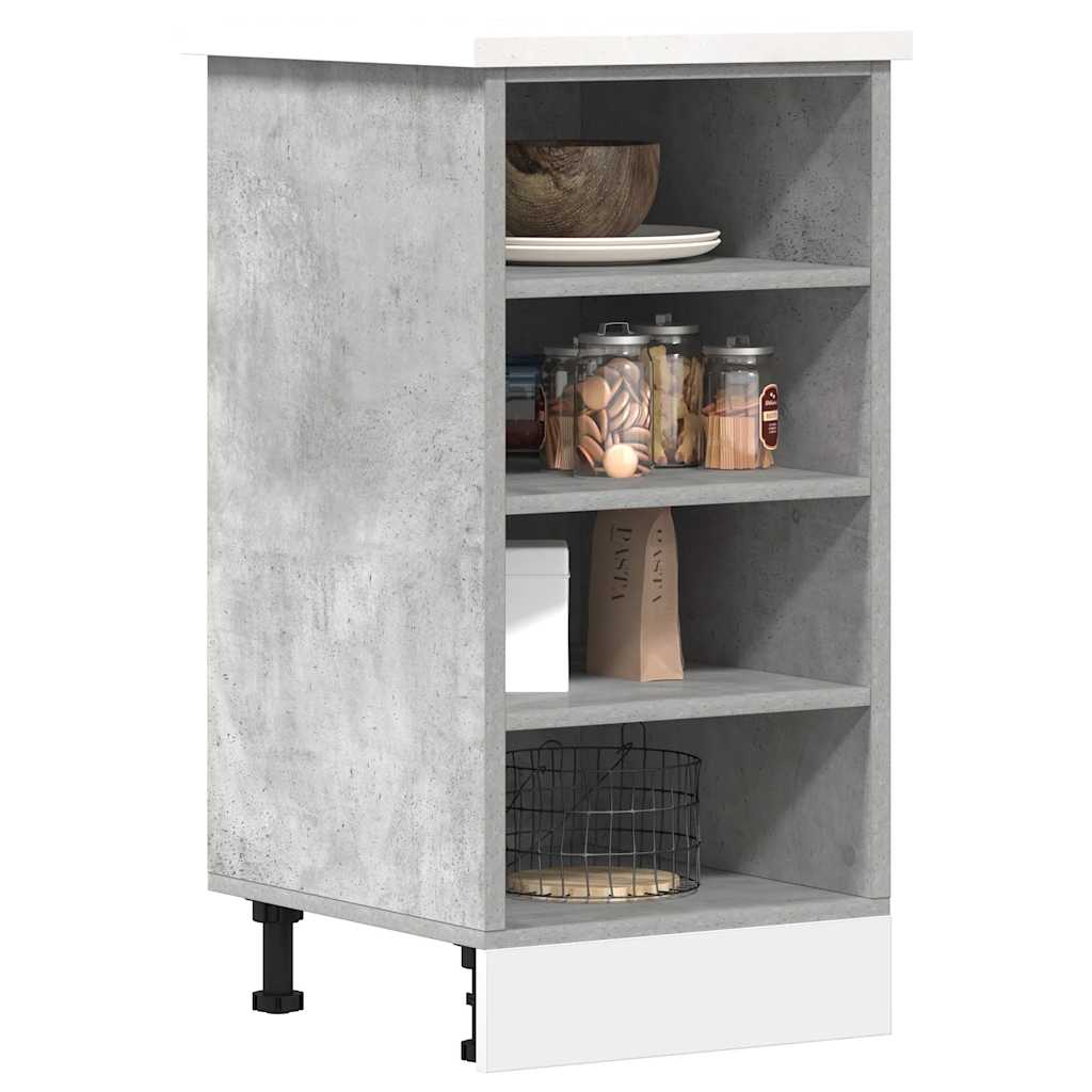 Onderkast Riga 40x44,5x81,5 cm bewerkt hout betongrijs is nu te koop bij PeponiXL, paradijselijk wonen!