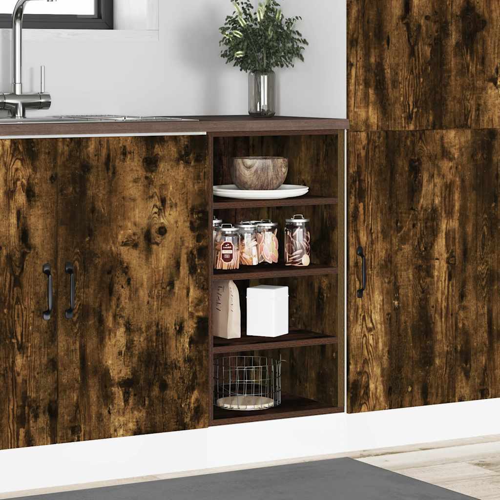 Onderkast Riga 40x44,5x81,5 cm bewerkt hout gerookt eikenkleurig is nu te koop bij PeponiXL, paradijselijk wonen!