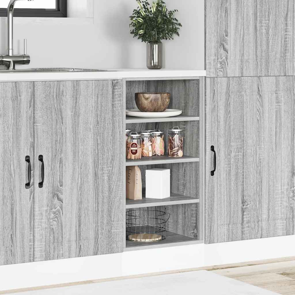 Onderkast Riga 40x44,5x81,5 cm bewerkt hout grijs sonoma eikenkleur is nu te koop bij PeponiXL, paradijselijk wonen!
