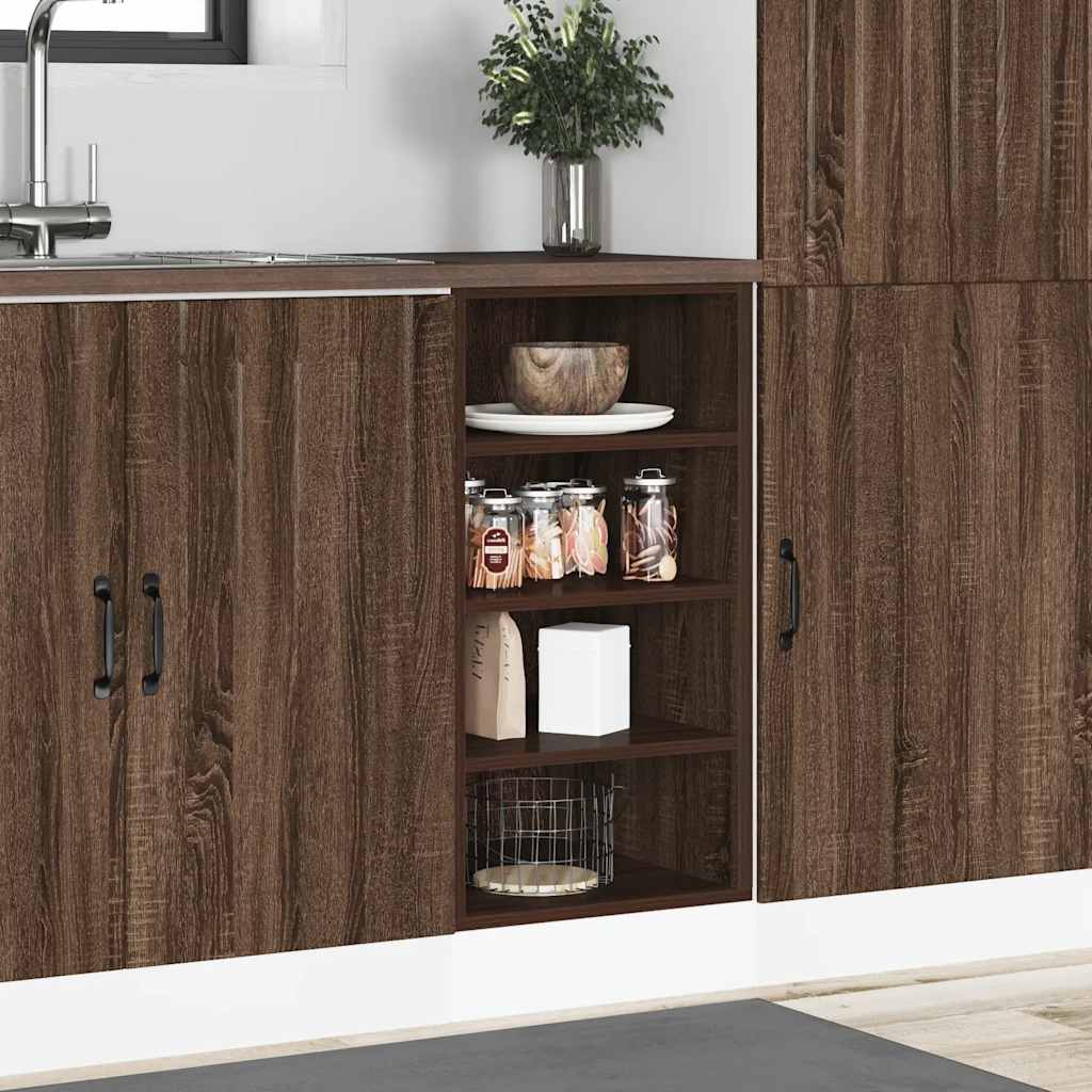 Onderkast Riga 40x44,5x81,5 cm bewerkt hout bruin eikenkleur is nu te koop bij PeponiXL, paradijselijk wonen!