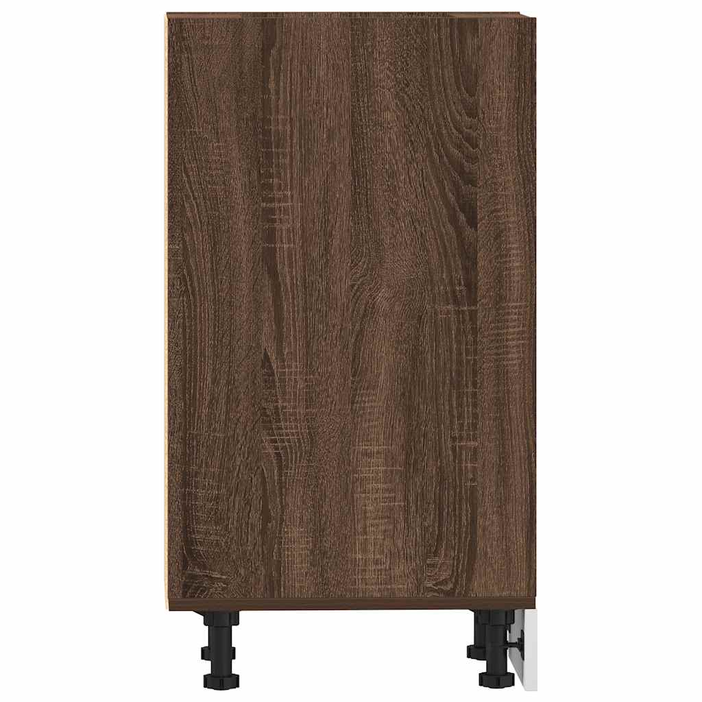 Onderkast Riga 40x44,5x81,5 cm bewerkt hout bruin eikenkleur is nu te koop bij PeponiXL, paradijselijk wonen!