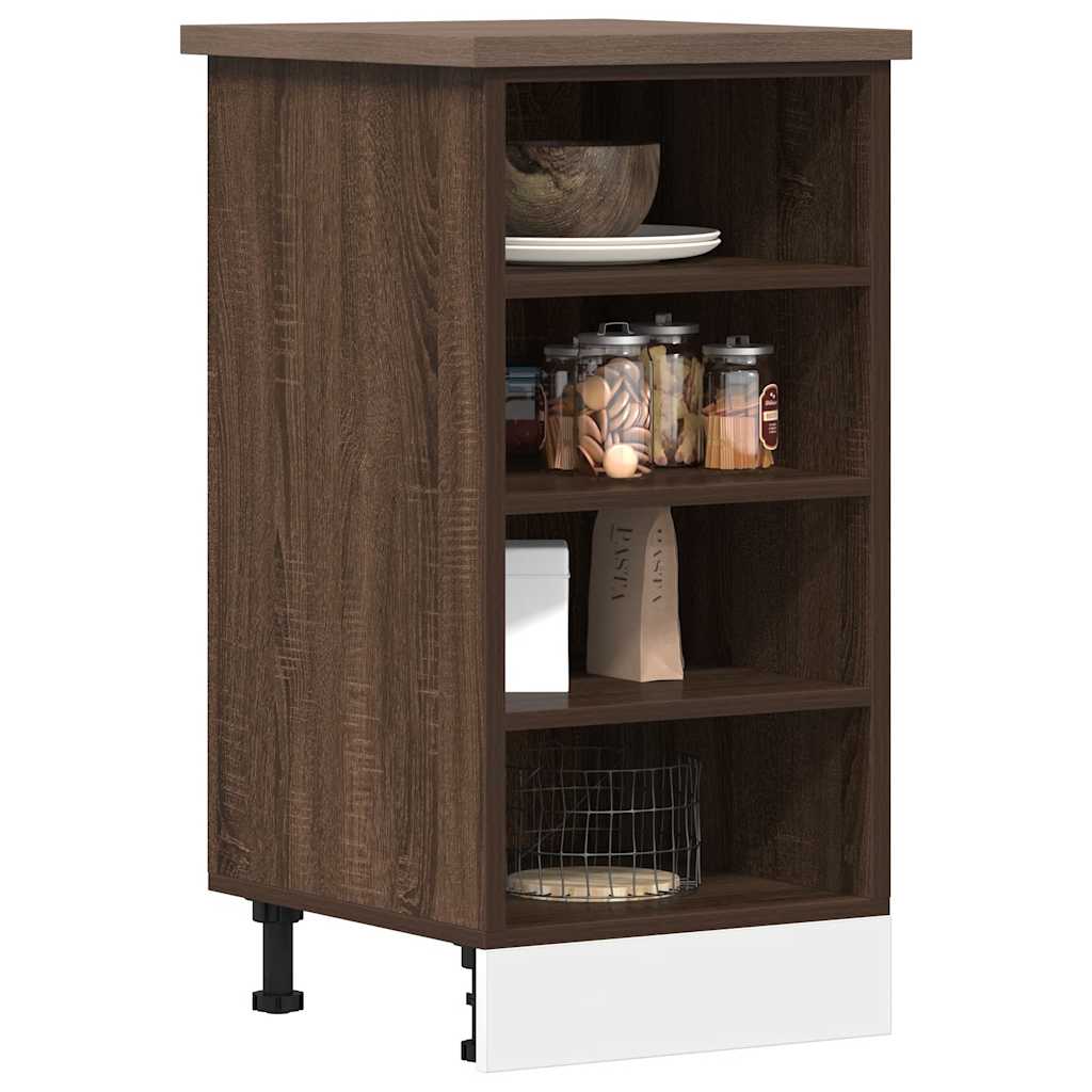 Onderkast Riga 40x44,5x81,5 cm bewerkt hout bruin eikenkleur is nu te koop bij PeponiXL, paradijselijk wonen!