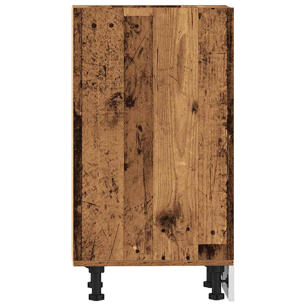 Onderkast Riga 40x44,5x81,5 cm bewerkt hout oud houtkleurig is nu te koop bij PeponiXL, paradijselijk wonen!