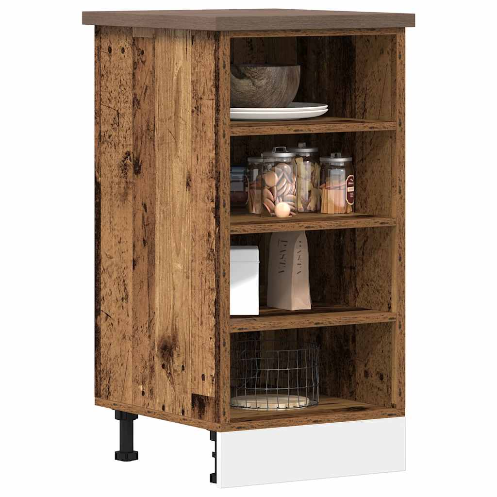 Onderkast Riga 40x44,5x81,5 cm bewerkt hout oud houtkleurig is nu te koop bij PeponiXL, paradijselijk wonen!