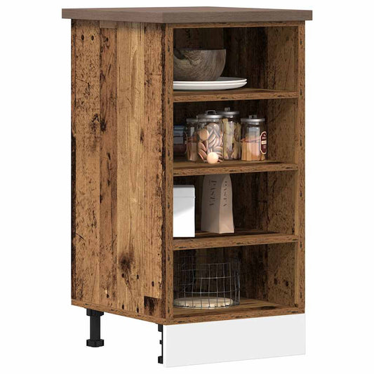 Onderkast Riga 40x44,5x81,5 cm bewerkt hout oud houtkleurig is nu te koop bij PeponiXL, paradijselijk wonen!