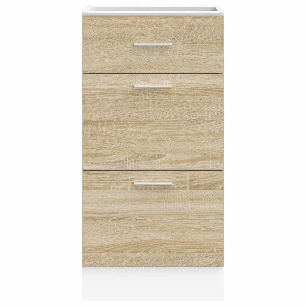 Onderkast Lyon 40x46x81,5 cm bewerkt hout sonoma eikenkleurig is nu te koop bij PeponiXL, paradijselijk wonen!
