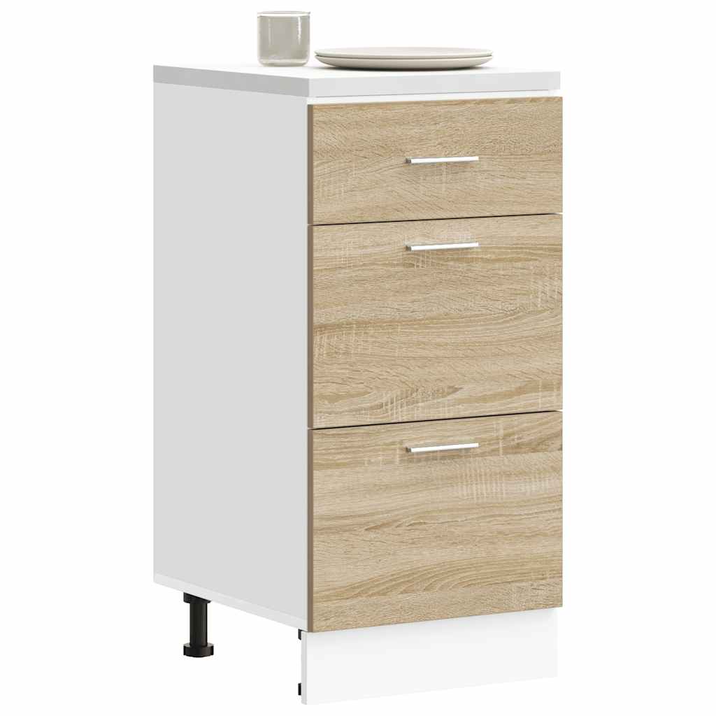 Onderkast Lyon 40x46x81,5 cm bewerkt hout sonoma eikenkleurig is nu te koop bij PeponiXL, paradijselijk wonen!