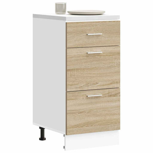 Onderkast Lyon 40x46x81,5 cm bewerkt hout sonoma eikenkleurig is nu te koop bij PeponiXL, paradijselijk wonen!