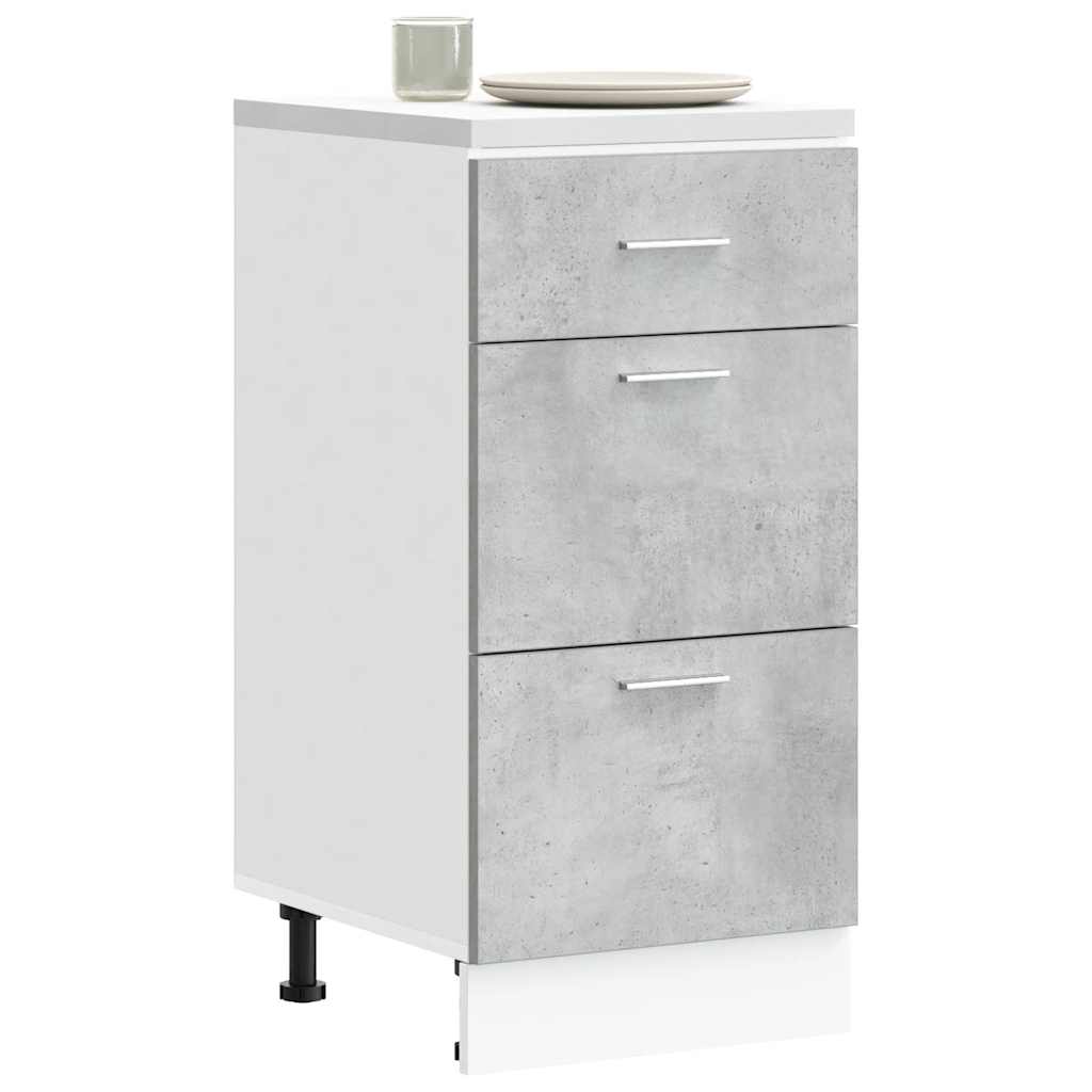 Onderkast Lyon 40x46x81,5 cm bewerkt hout betongrijs is nu te koop bij PeponiXL, paradijselijk wonen!