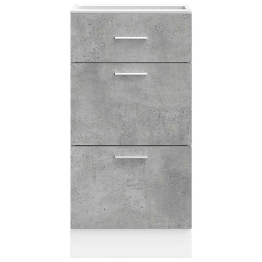 Onderkast Lyon 40x46x81,5 cm bewerkt hout betongrijs is nu te koop bij PeponiXL, paradijselijk wonen!