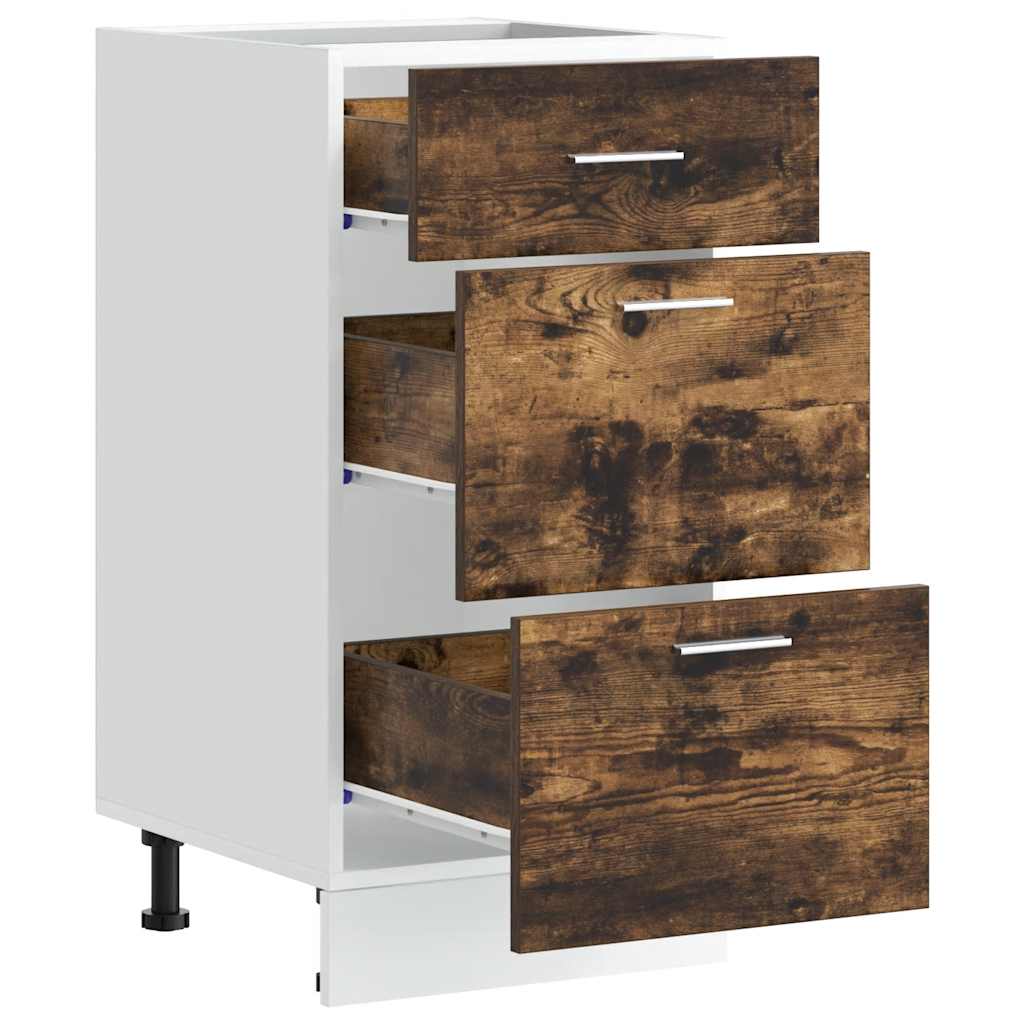 Onderkast Lyon 40x46x81,5 cm bewerkt hout gerookt eikenkleurig is nu te koop bij PeponiXL, paradijselijk wonen!