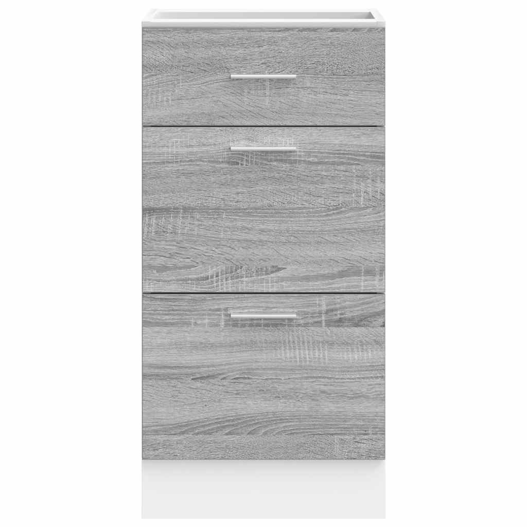 Onderkast Lyon 40x46x81,5 cm bewerkt hout grijs sonoma eikenkleurig is nu te koop bij PeponiXL, paradijselijk wonen!