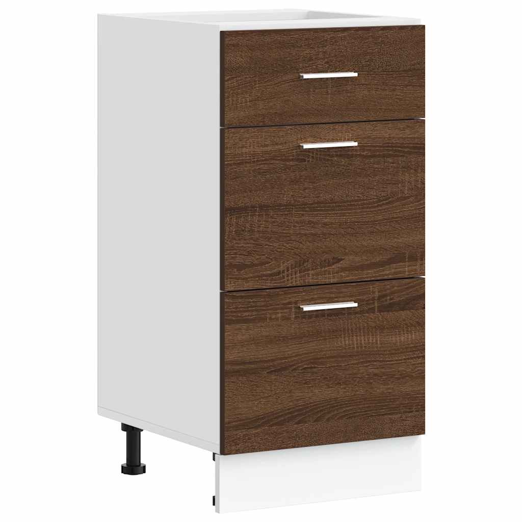 Onderkast Lyon 40x46x81,5 cm bewerkt hout bruin eikenkleur is nu te koop bij PeponiXL, paradijselijk wonen!