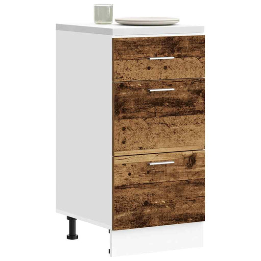 Onderkast Lyon 40x46x81,5 cm bewerkt hout oud houtkleurig is nu te koop bij PeponiXL, paradijselijk wonen!