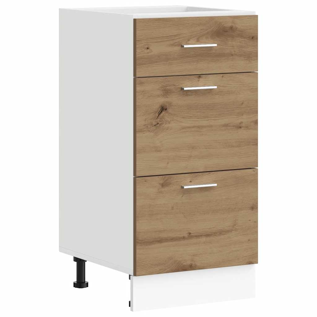 Onderkast Lyon 40x46x81,5 cm bewerkt hout artisanaal eikenkleur is nu te koop bij PeponiXL, paradijselijk wonen!