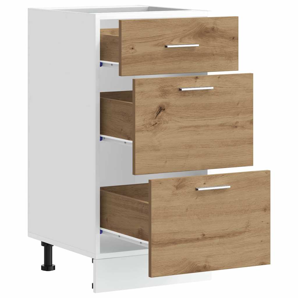 Onderkast Lyon 40x46x81,5 cm bewerkt hout artisanaal eikenkleur is nu te koop bij PeponiXL, paradijselijk wonen!