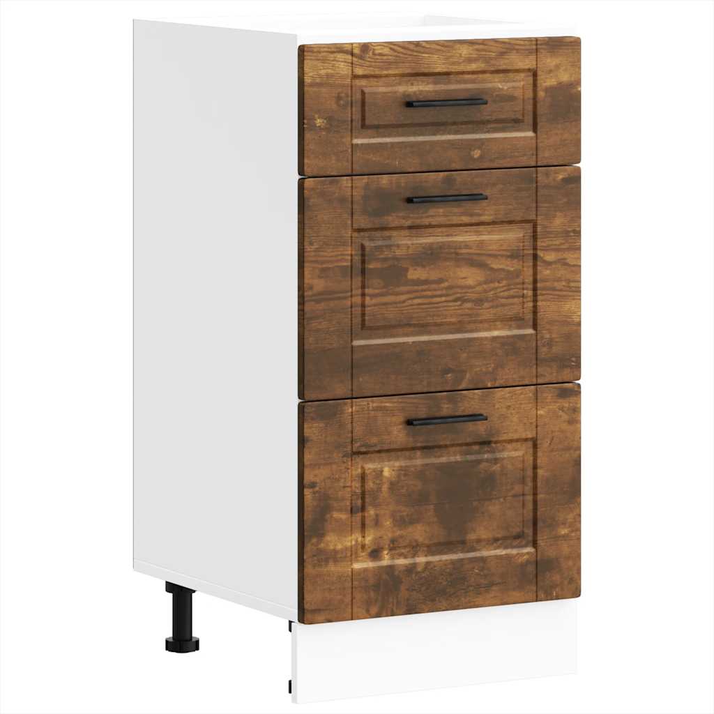 Onderkast Porto bewerkt hout gerookt eikenkleurig is nu te koop bij PeponiXL, paradijselijk wonen!