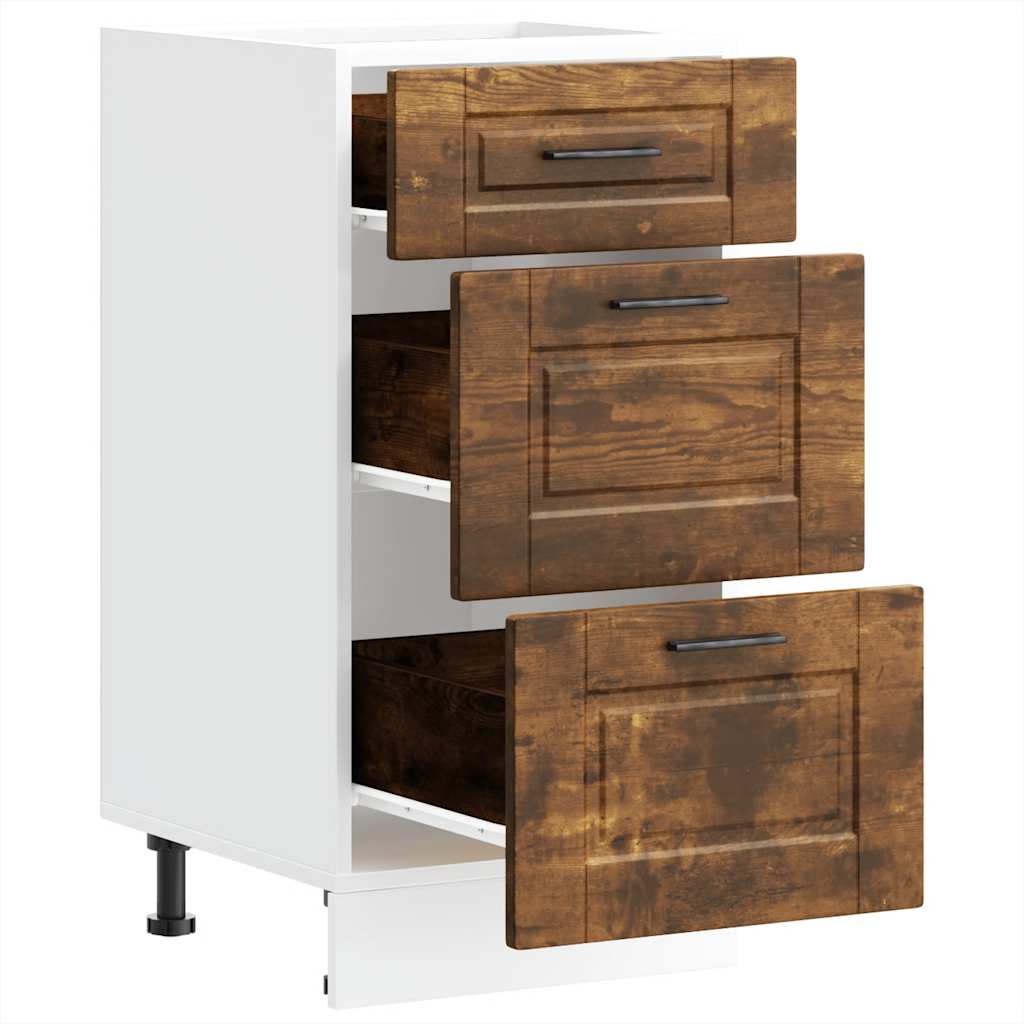 Onderkast Porto bewerkt hout gerookt eikenkleurig is nu te koop bij PeponiXL, paradijselijk wonen!